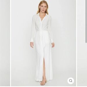 Brochu Walker White Maxi Madsen Dress Size Small in Salt